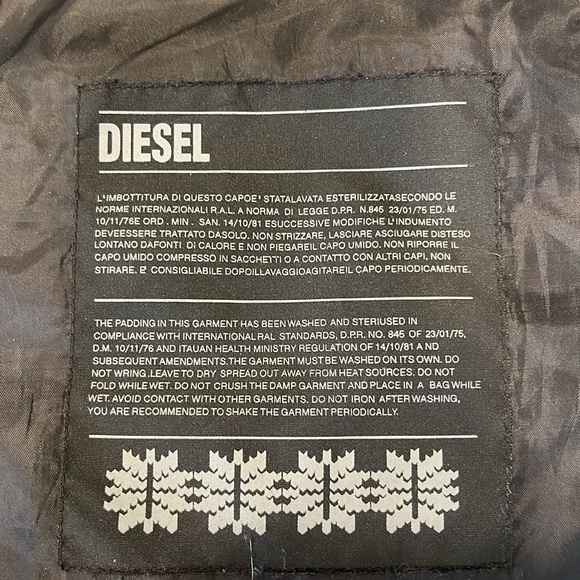 Diesel Silver Metallic Puffer Jacket button & zip kids 16 or W Sm - Picture 7 of 16